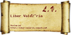 Liber Valéria névjegykártya